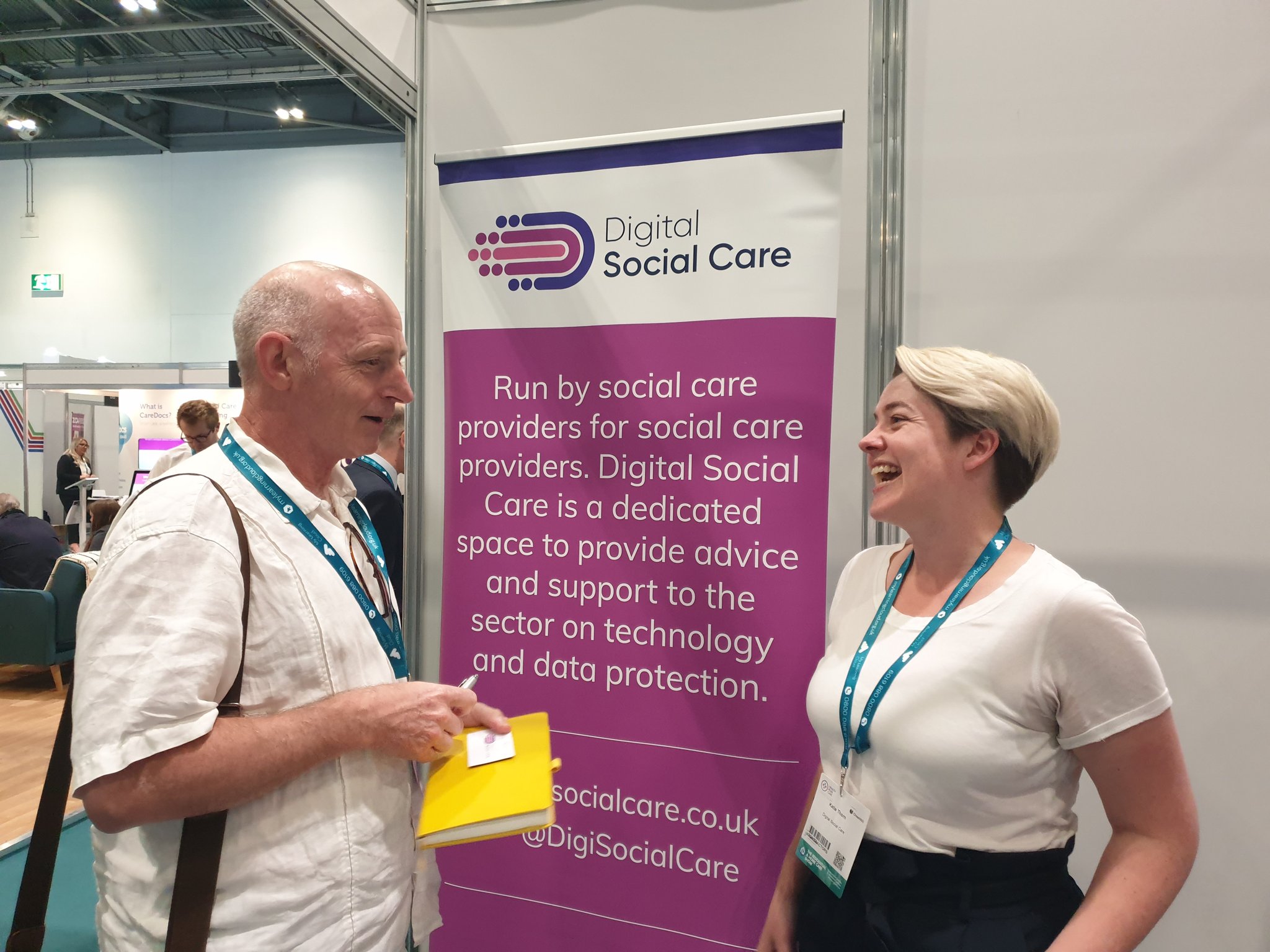 Mark Chapman and Katie Thorn a talking Digital Social Care